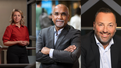 Pamela, Vinod, Patrick bijgesneden nieuwe foto Pamela