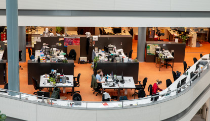 studerende studenten van een afstand