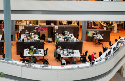 studerende studenten van een afstand